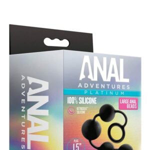 Bile Anale ANAL ADVENTURES LARGE ANAL BEADS Blush Negru grosime 2.3 - 3.8 cm lungime 38 cm 819835026440