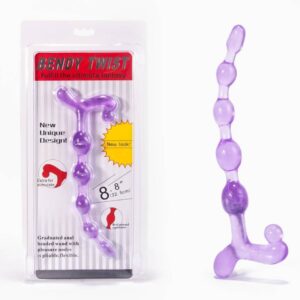 Bile Anale Bendy Twist Anal Beads Voluptas Violet grosime 1.5 - 2.5 cm lungime 22.5 cm 6959532305340