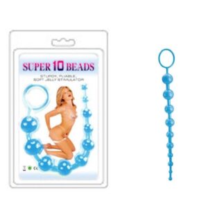 Bile Anale Charmly Super 10 Beads Voluptas Albastru grosime 1 - 2.5 cm lungime 27 cm 5999560514032