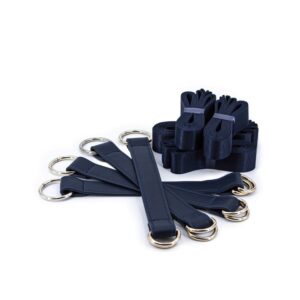 Bondage Couture Bed Restraints NS Toys Albastru din Metal si Imitatie Piele 657447104206