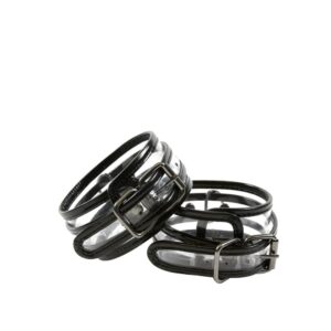 Catuse Glezna cu catarama Bare Bondage Ankle Cuffs NS Toys Negru din Vinil 657447093913