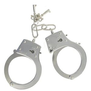 Catuse metalice BDSM Large Metal Handcuffs Seven Creations Argintiu din Metal 6946689003779