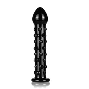Dildo Lovetoy Glass Romance 1 Negru lungime 17.8 cm diametru 3.3 cm 6970260902700