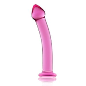 Dildo Lovetoy Glass Romance Pink Roz lungime  cm diametru  cm 6970260902748