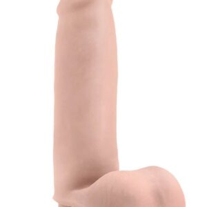 Dildo cu testicule - si ventuza Blush DR. SKIN SELF LUBRICATING culoarea Pielii lungime 17.8 cm diametru 4.5 cm 819835025849