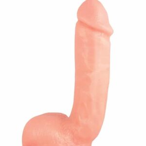 Dildo cu testicule - si ventuza Blush X5 Hard On culoarea Pielii lungime 22.2 cm diametru 4.5 cm 735380523039