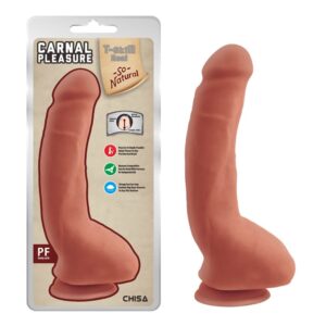 Dildo cu testicule - si ventuza Chisa Novelties Carnal Pleasure Latin Bronz lungime 23.5 cm diametru 4.2 cm 759746725790