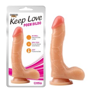 Dildo cu testicule - si ventuza Chisa Novelties Poem culoarea Pielii lungime 20 cm diametru 3.6 cm 759746438683