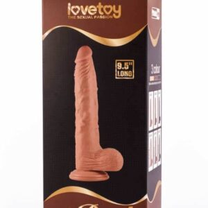 Dildo cu testicule - si ventuza Lovetoy Real Extreme 2 culoarea Pielii lungime 24 cm diametru 4.1 cm 6970260901956