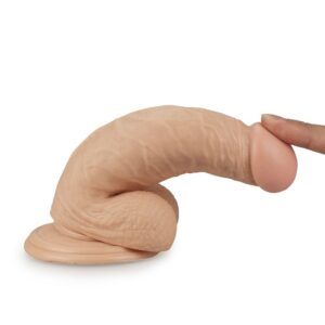 Dildo cu testicule - si ventuza Lovetoy Real Extreme culoarea Pielii lungime 17.5 cm diametru 3.7 cm 6970260902076