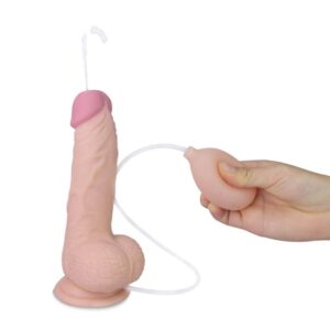 Dildo cu testicule - si ventuza Lovetoy Soft Ejaculation Cock With Ball culoarea Pielii lungime 17.8 cm diametru 4.4 cm 6970260908979