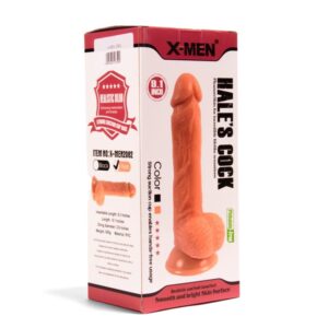 Dildo cu testicule - si ventuza X-Men Hale’s Cock culoarea Pielii lungime 23 cm diametru 4 cm 5999560513509