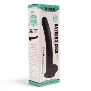 Dildo cu testicule - si ventuza X-Men Hayden’s Cock Negru lungime 30.5 cm diametru 4 cm 5999560513271