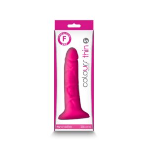 Dildo cu ventuza NS Toys Colours Pleasures Thin Pink Roz lungime 15.8 cm diametru 4 cm 657447106743