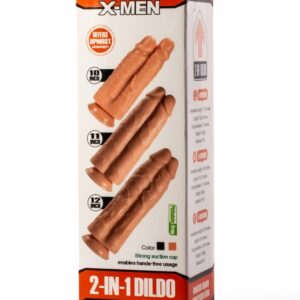 Dildo cu ventuza - dublu X-Men 2 in 1 culoarea Pielii lungime 25.4 cm diametru 4. - 4.5 cm 5999560516548