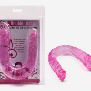 Dildo dublu Voluptas Double Dong Pink 1 Roz lungime 30 cm diametru 2.2 - 3.4 cm 5999560518061