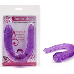 Dildo dublu Voluptas Double Dong Purple 1 Violet lungime 30 cm diametru 2.2 - 3.4 cm 5999560518139