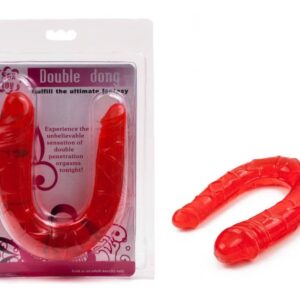 Dildo dublu Voluptas Double Dong Red Rosu lungime 30 cm diametru 2.2 - 3.4 cm 5999560518146
