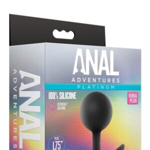Dop Anal Anal Adventures Vibra Plug Blush Negru grosime 4.5 cm lungime 8.4 cm 819835026457