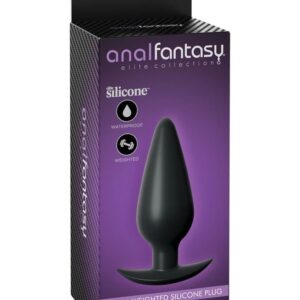 Dop Anal Anal Fantasy Elite Collection Small Weighted Silicone Plug Voluptas Negru grosime 3.5 cm lungime 10.4 cm 603912752670