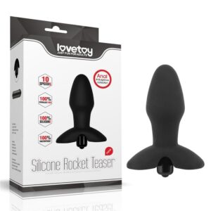 Dop Anal Anal Indulgence Collection Rocket Teaser Lovetoy Negru grosime 4 cm lungime 11 cm vibratii 6970260901352