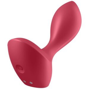 Dop Anal Backdoor Lover Satisfyer Rosu grosime 3.3 cm lungime 11.5 cm vibratii 4061504004174