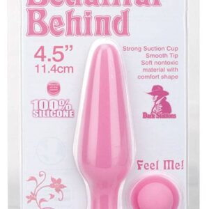 Dop Anal Beautiful Behind Silicone Butt Plug Nmc Roz grosime 3 cm lungime 11.4 cm cu ventuza 4892503119602