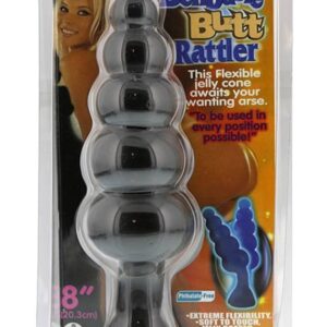 Dop Anal Bendable Butt Rattler Nmc Negru grosime 2.3 - 5.3 cm lungime 20.3 cm cu ventuza 4892503031454
