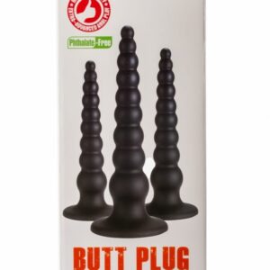 Dop Anal Butt Plug M X-Men Negru grosime 1.5 - 4.5 cm lungime 24 cm cu ventuza 5999560516326