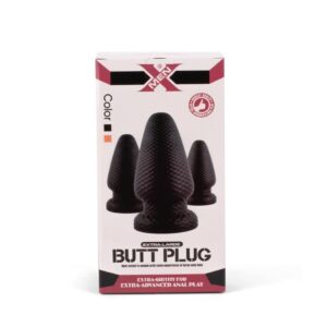 Dop Anal Butt Plug S X-Men Negru grosime 9.9 cm lungime 18.8 cm cu ventuza 5999560517033