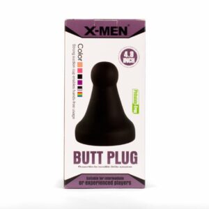 Dop Anal Butt Plug X-Men Negru grosime 6 cm lungime 12.5 cm cu ventuza 5999560515541