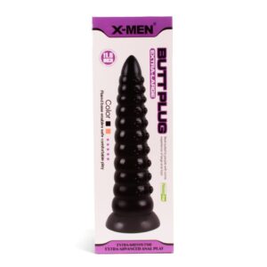 Dop Anal Butt Plug X-Men Negru grosime 7.5 cm lungime 29.5 cm cu ventuza 5999560513103