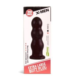 Dop Anal Butt Plug X-Men Negru grosime 9.6 cm lungime 25.4 cm cu ventuza 5999560513226