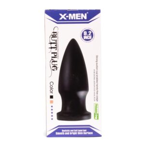 Dop Anal Butt Plug X-Men Negru grosime 9.9 cm lungime 23 cm cu ventuza 5999560513165