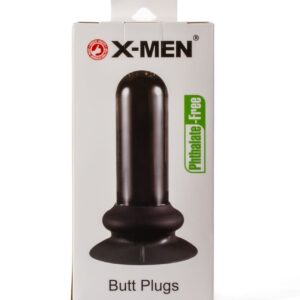 Dop Anal Butt Plug X-Men Transparent grosime 4 cm lungime 14 cm cu ventuza 5999560516463