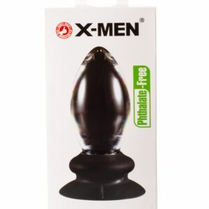 Dop Anal Butt Plug X-Men Transparent grosime 5.5 cm lungime 14.5 cm cu ventuza 5999560516470