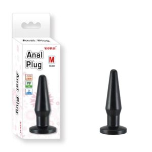 Dop Anal Charmly Anal Plug Medium Voluptas Negru grosime 3.6 cm lungime 12.4 cm 5999560513912