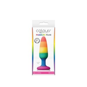 Dop Anal Colours Pride Edition Pleasure Plug Small NS Toys Multicolor grosime 2.8 cm lungime 10.8 cm cu ventuza 657447100789