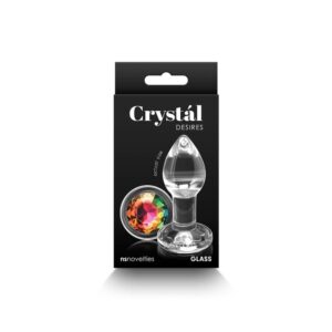 Dop Anal Crystal Desires Rainbow Gem Small NS Toys Transparent grosime 3.9 cm lungime 7.2 cm 657447105975