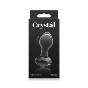 Dop Anal Crystal Gem NS Toys Negru grosime 3.9 cm lungime 8.9 cm 657447104763