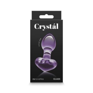 Dop Anal Crystal Heart NS Toys Violet grosime 3.9 cm lungime 8.9 cm 657447104848
