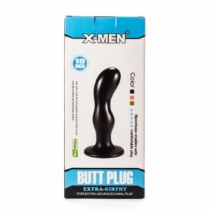 Dop Anal Extra Girthy Butt Plug II X-Men Negru grosime 5.5 cm lungime 22 cm cu ventuza 5999560516173
