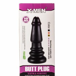 Dop Anal Extra Girthy Butt Plug III X-Men Negru grosime 9 cm lungime 25.4 cm cu ventuza 5999560516197