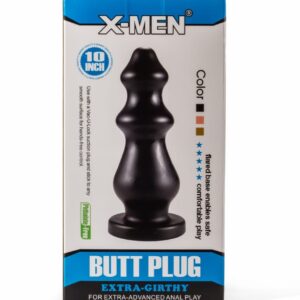 Dop Anal Extra Girthy Butt Plug VI X-Men Negru grosime 6 - 7 - 9 cm lungime 24 cm cu ventuza 5999560516227