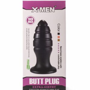 Dop Anal Extra Girthy Butt Plug VIII X-Men Negru grosime 9 cm lungime 25.4 cm cu ventuza 5999560516272