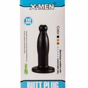 Dop Anal Extra Girthy Butt Plug X-Men Negru grosime 6 cm lungime 24 cm cu ventuza 5999560516241