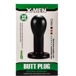 Dop Anal Extra Girthy Butt Plug X-Men Negru grosime 8 cm lungime 22.5 cm cu ventuza 5999560516159