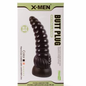 Dop Anal Extra Large Butt Plug X-Men Negru grosime 3 - 7 cm lungime 27.6 cm cu ventuza 5999560516425