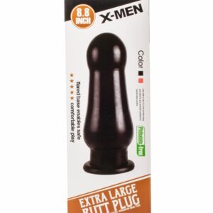 Dop Anal Extra Large Butt Plug X-Men Negru grosime 9 cm lungime 22.3 cm cu ventuza 5999560516067