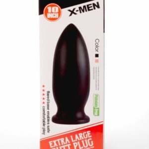 Dop Anal Extra Large Butt Plug X-Men Negru grosime 9 cm lungime 25.4 cm cu ventuza 5999560515398